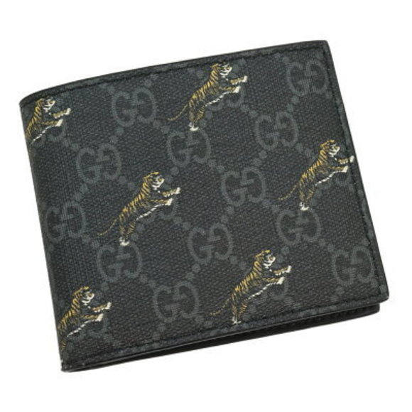 GUCCI Bifold Wallet GG Tiger Black - Picture 1 of 7